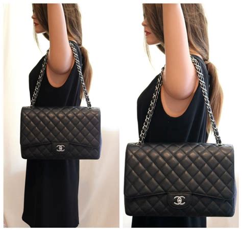 chanel maxi flap measurement|authentic chanel double flap bag.